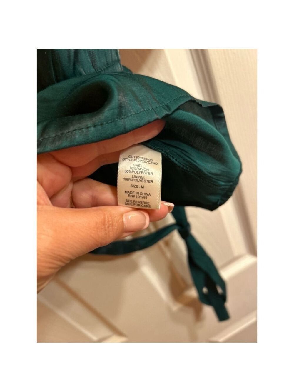 Women's Row A Blouse Size M Green - Picture 4 of 5